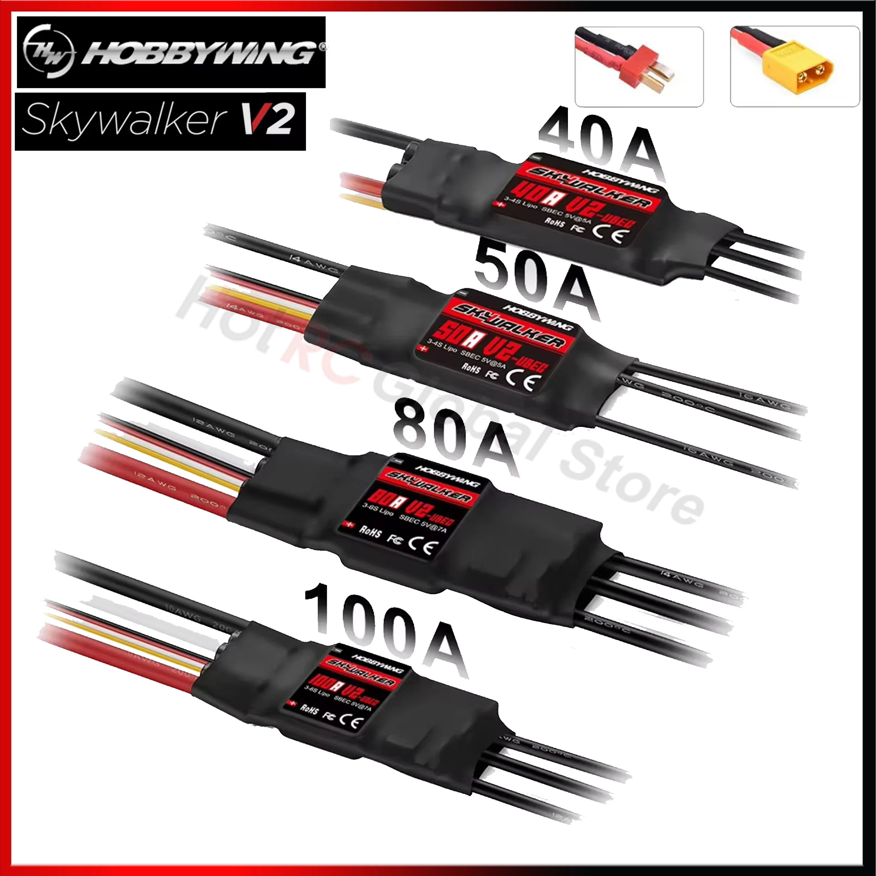Drone Rc Leading - HOBBYWING Skywalker V2 Series 40A 50A