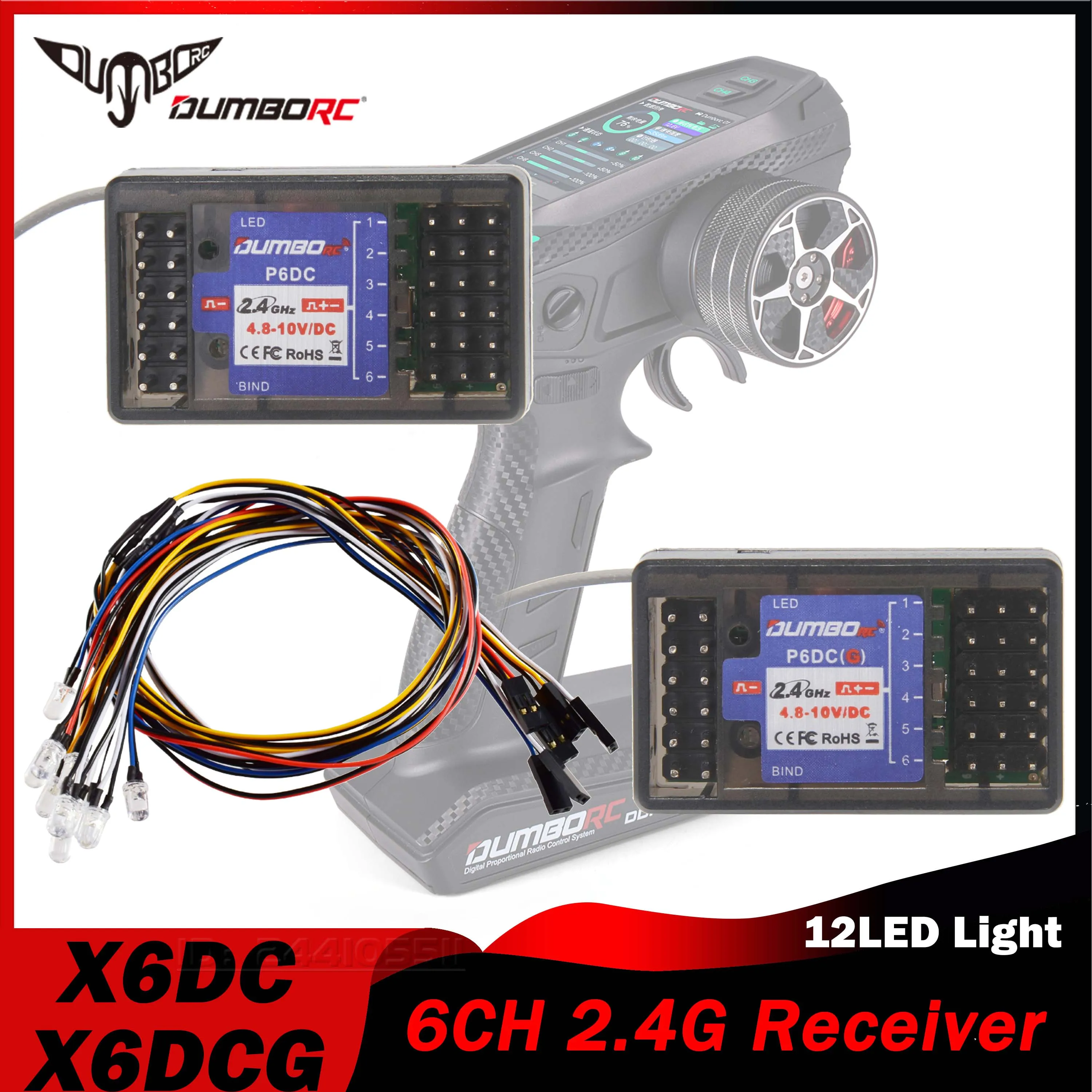 Telemetry Module Rc - DUMBORC 6CH P6DC P6DCG Gyro Receiver