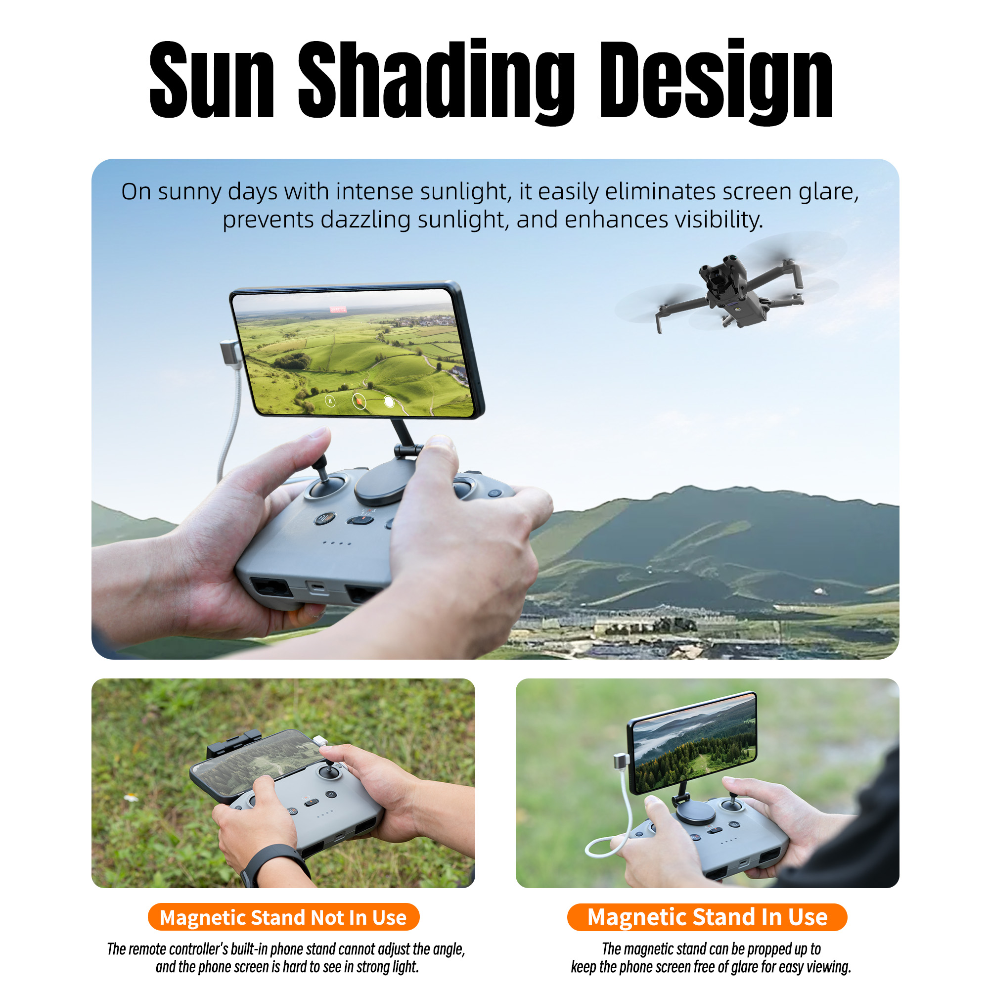 Drone Rc Pro 2 - Adjustable Magnetic Phone Stand for DJI