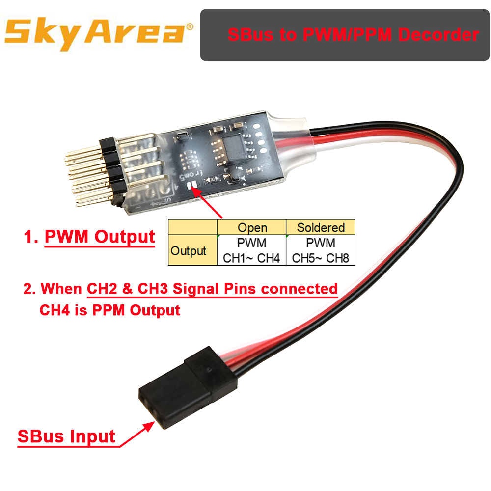 SkyArea SBUS PPM PWM Decorder  - Frsky Receiver Module recensie en prijs
