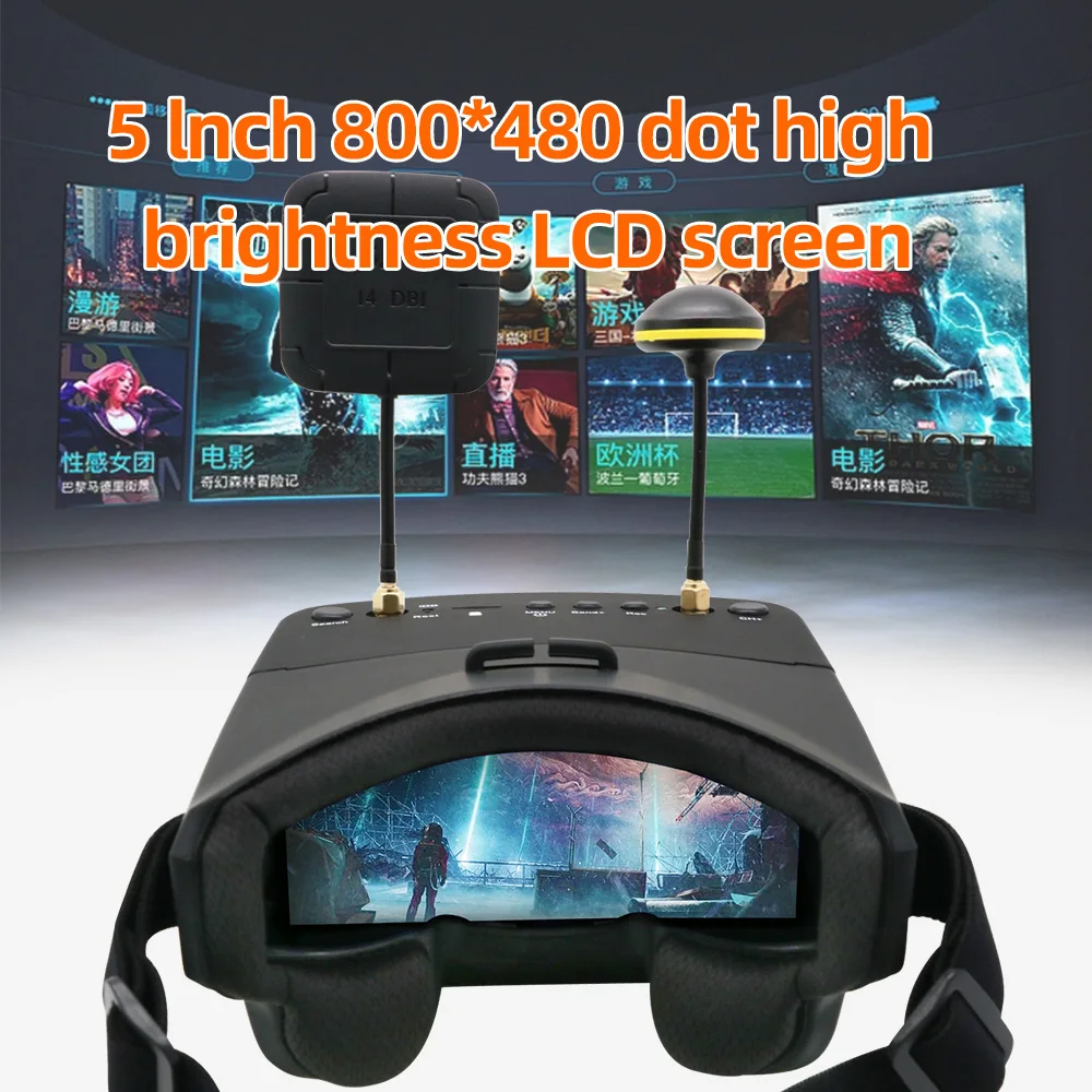 EV800D 5.8G 40CH 5 Inch 800*48 - Fpv Goggles Headset recensie en prijs