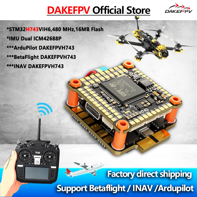 DAKEFPV H743 FC 6S 55A 8S 70A  - Betaflight Flight Controller recensie en prijs
