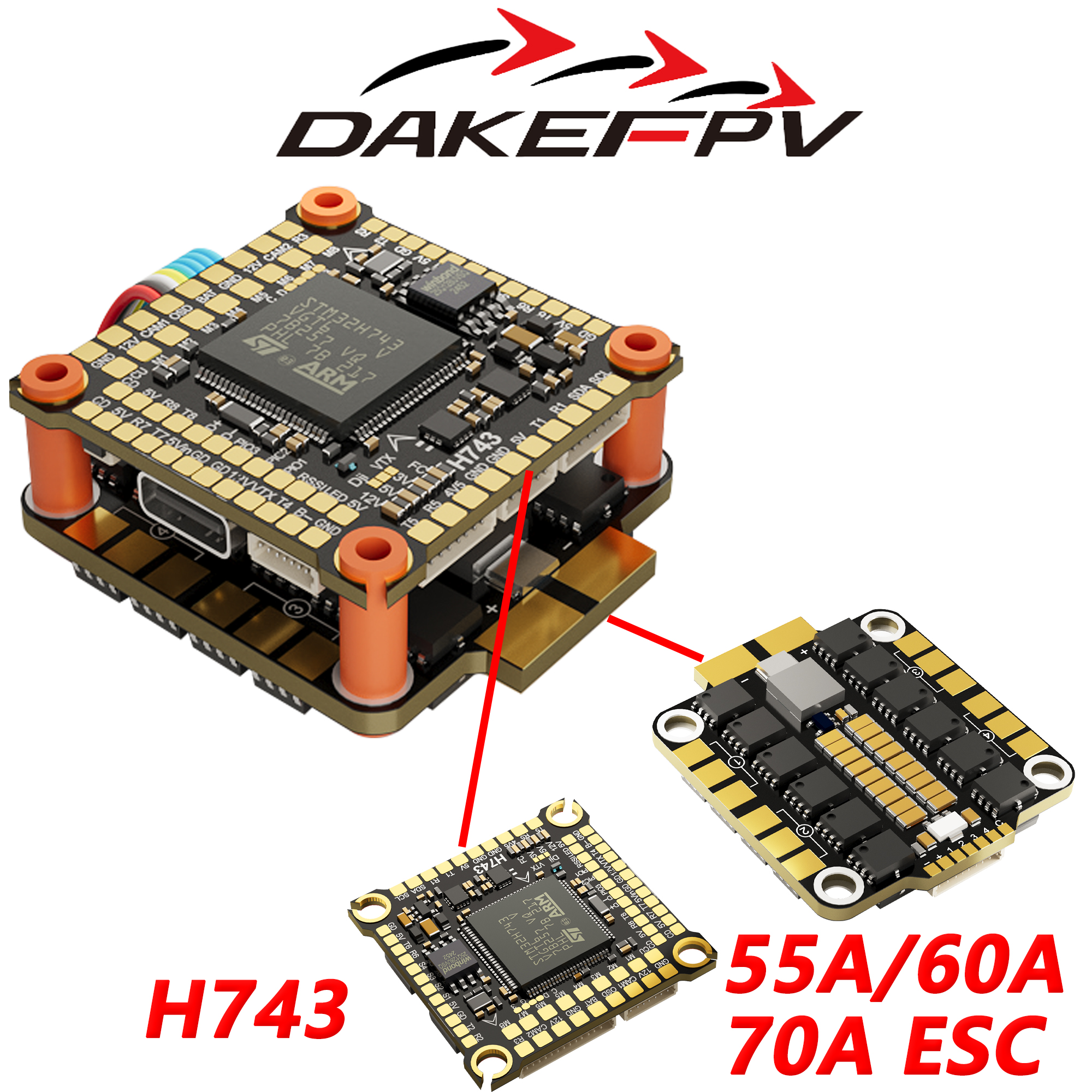 DAKEFPV H743 FC 6S 55A 8S 70A  - Betaflight Flight Controller recensie en prijs