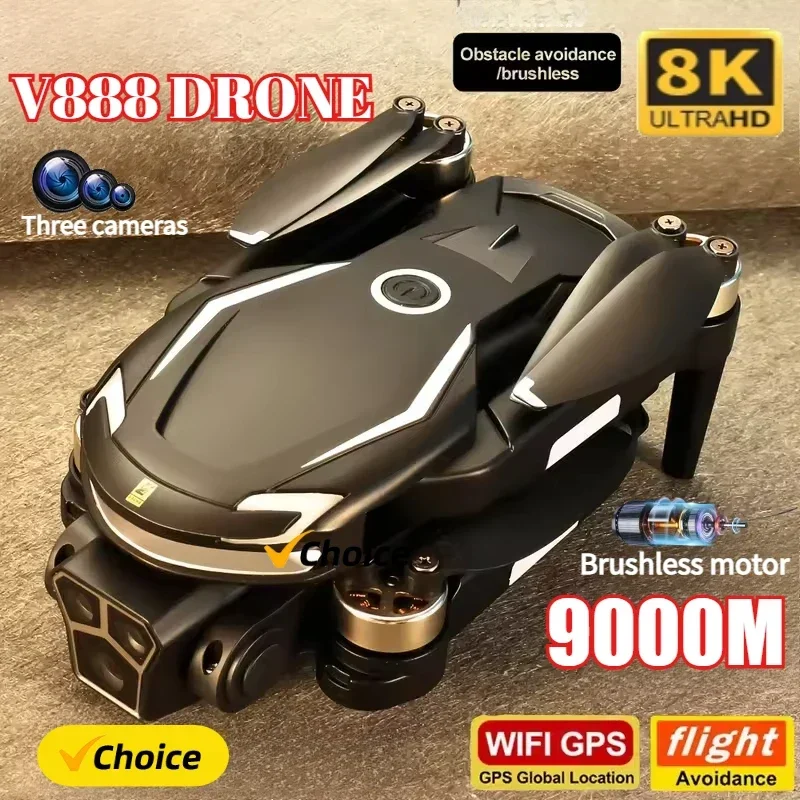 New V888 Drone 8K GPS Triple C - Drone Gps Rc Tt36 recensie en prijs