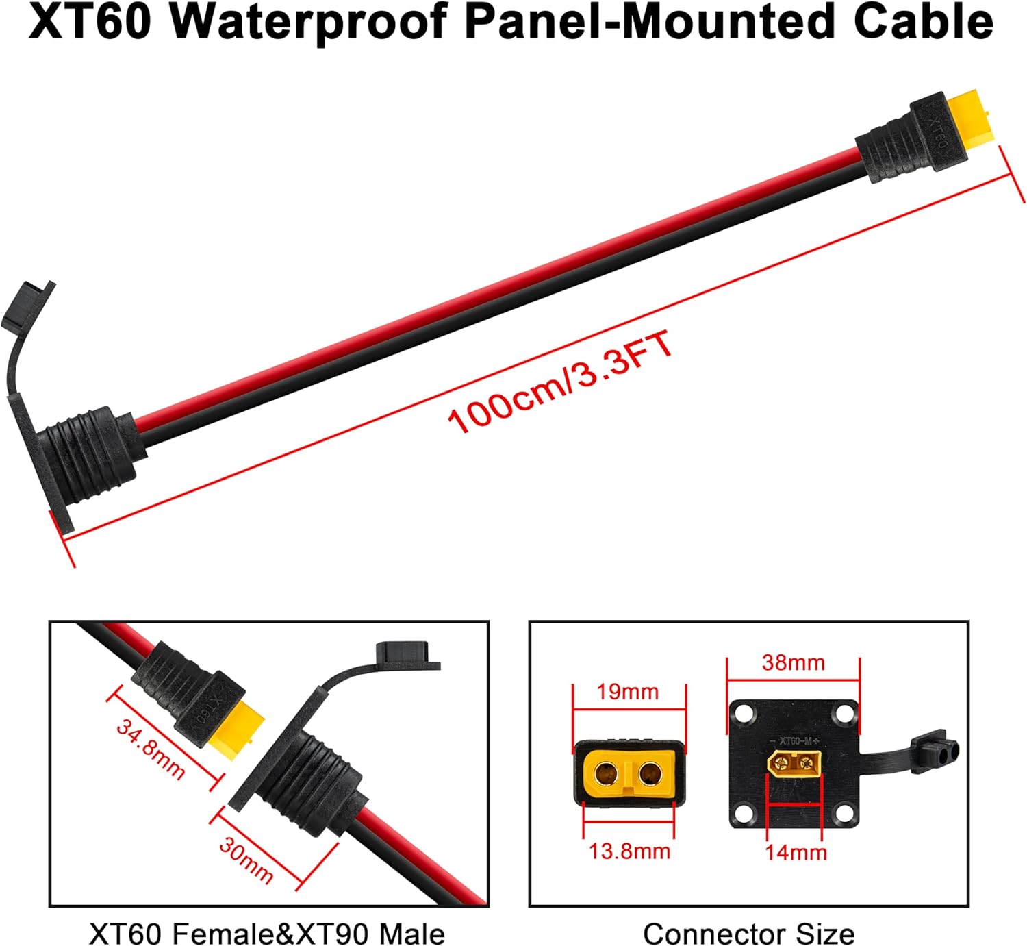 JMUYTOP 3FT 12AWG XT60 Panel M - Drone Rc Holder recensie en prijs